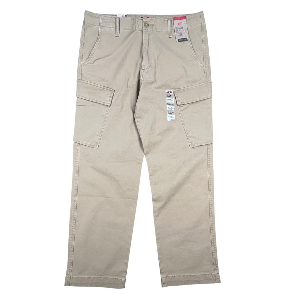 Levis XX Cargo Taper Pants Mens 36x30 Harvest Gold Tan Khaki Stretch Twill Chino